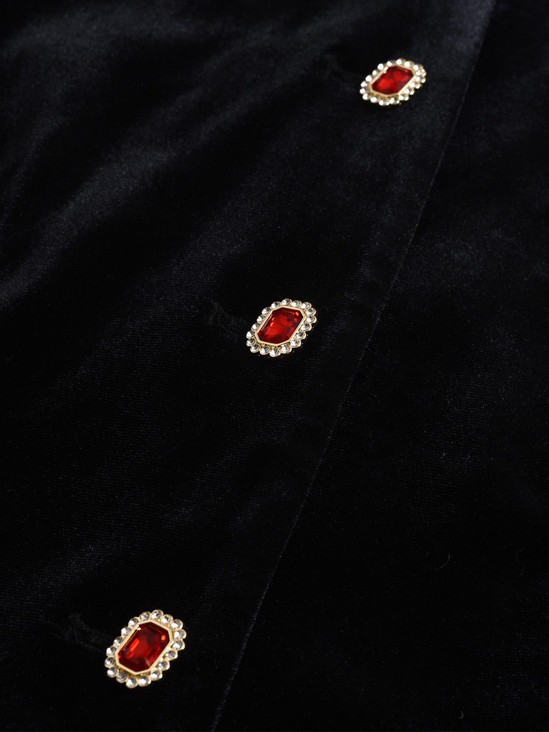 Adley Round Neck Velvet Jacket