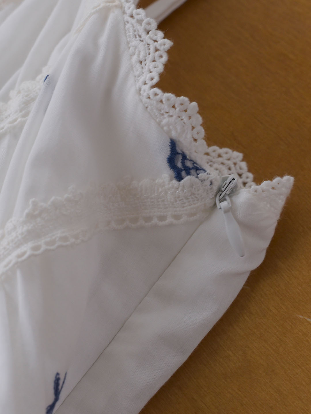Marina Shell Embroidered Cotton Slip Dress