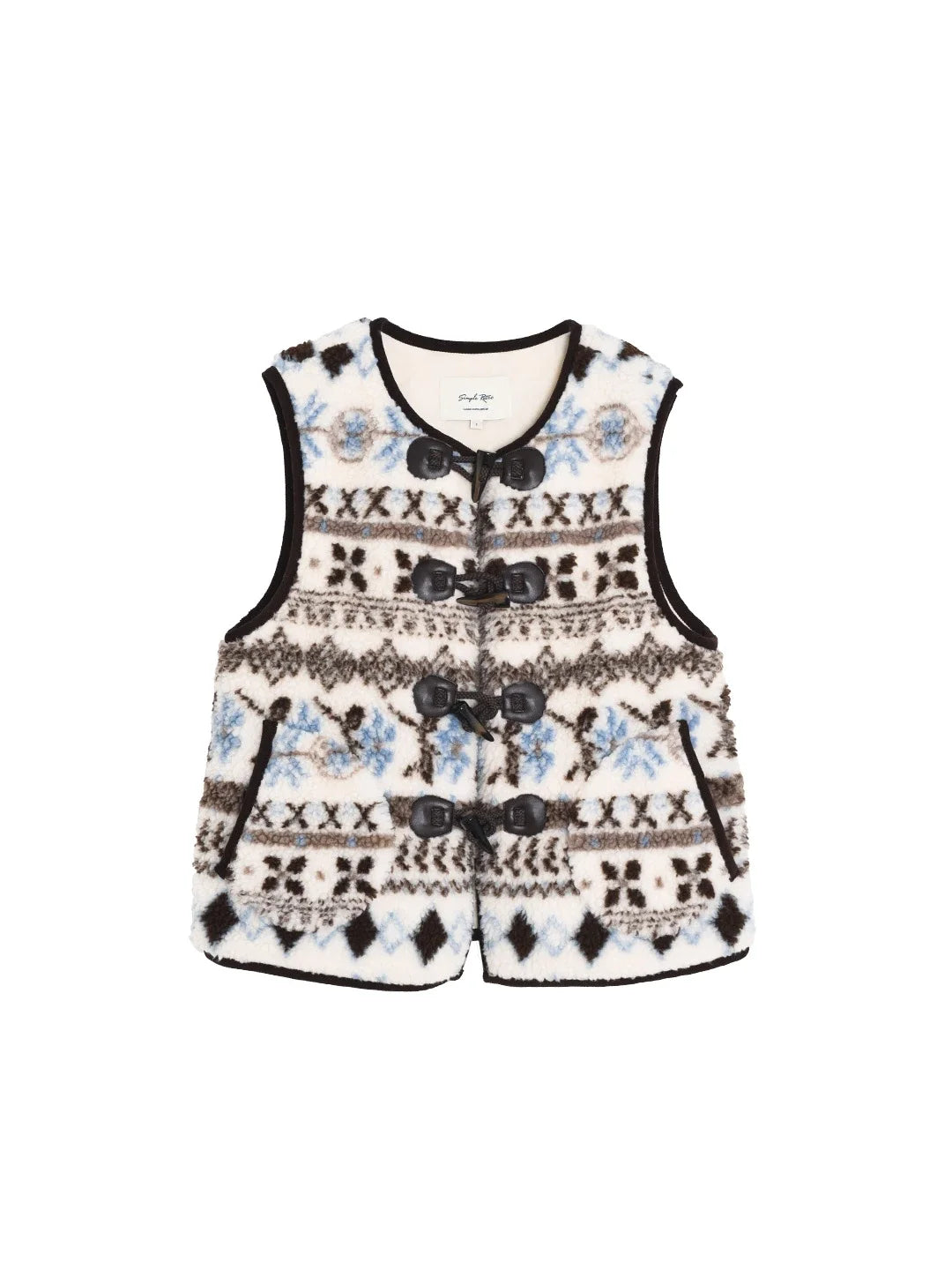 Kamari Round Neck Fair Isle Vest