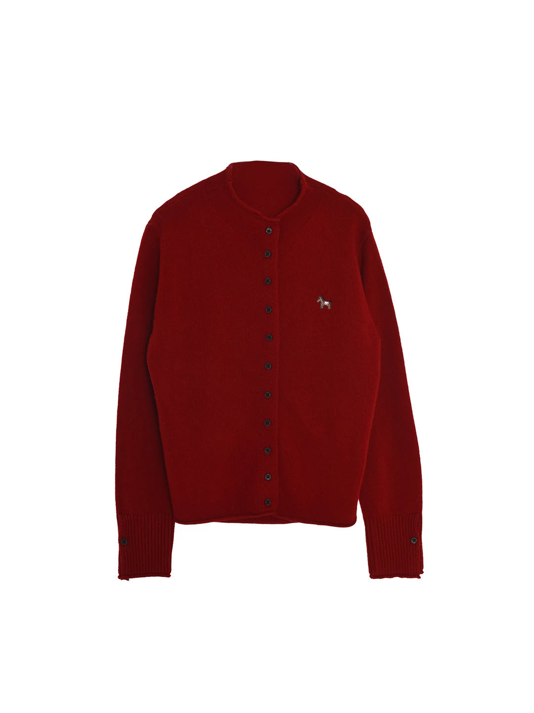 Araceli Round Neck 100% Wool Cardigan