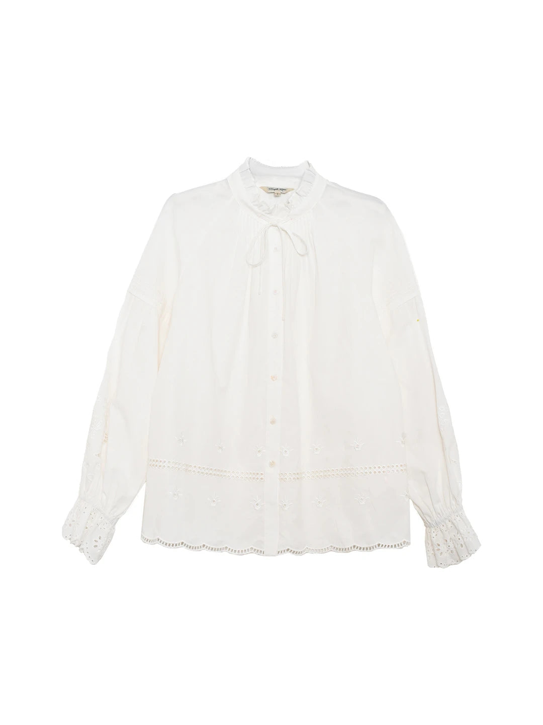 Kallie Ruffle Collar Hollow Blouse