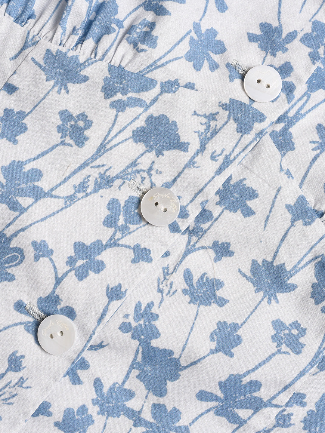 Kylie V-Neck Floral 100% Cotton Blouse