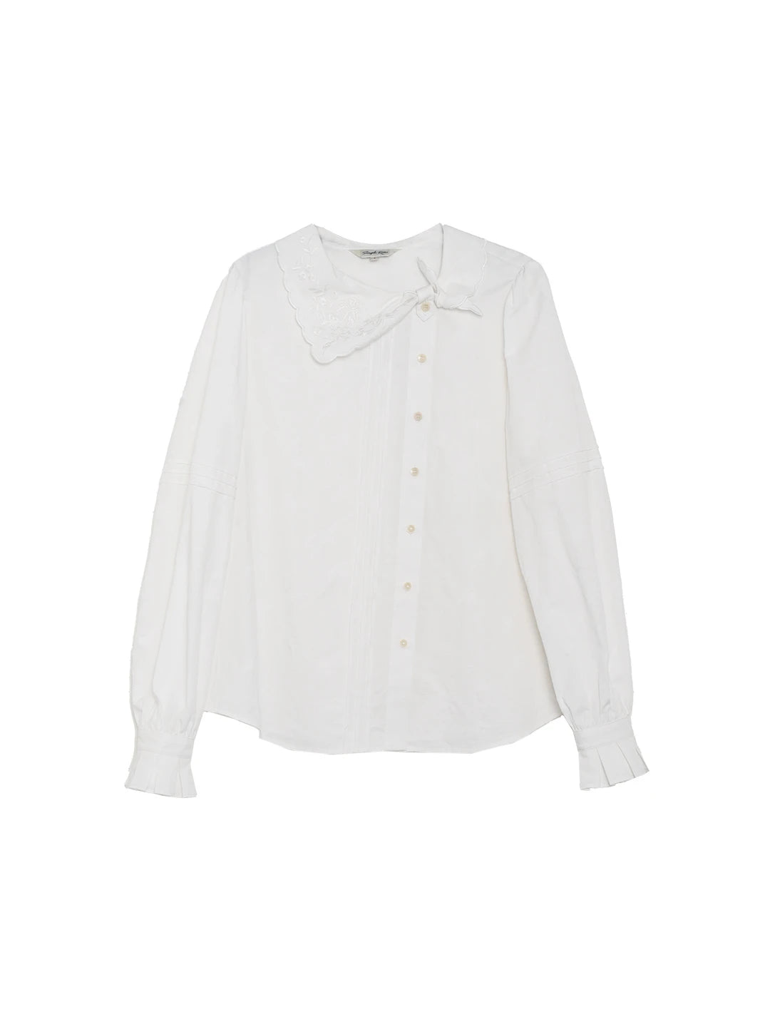 Adele Tie Collar Cotton Blouse