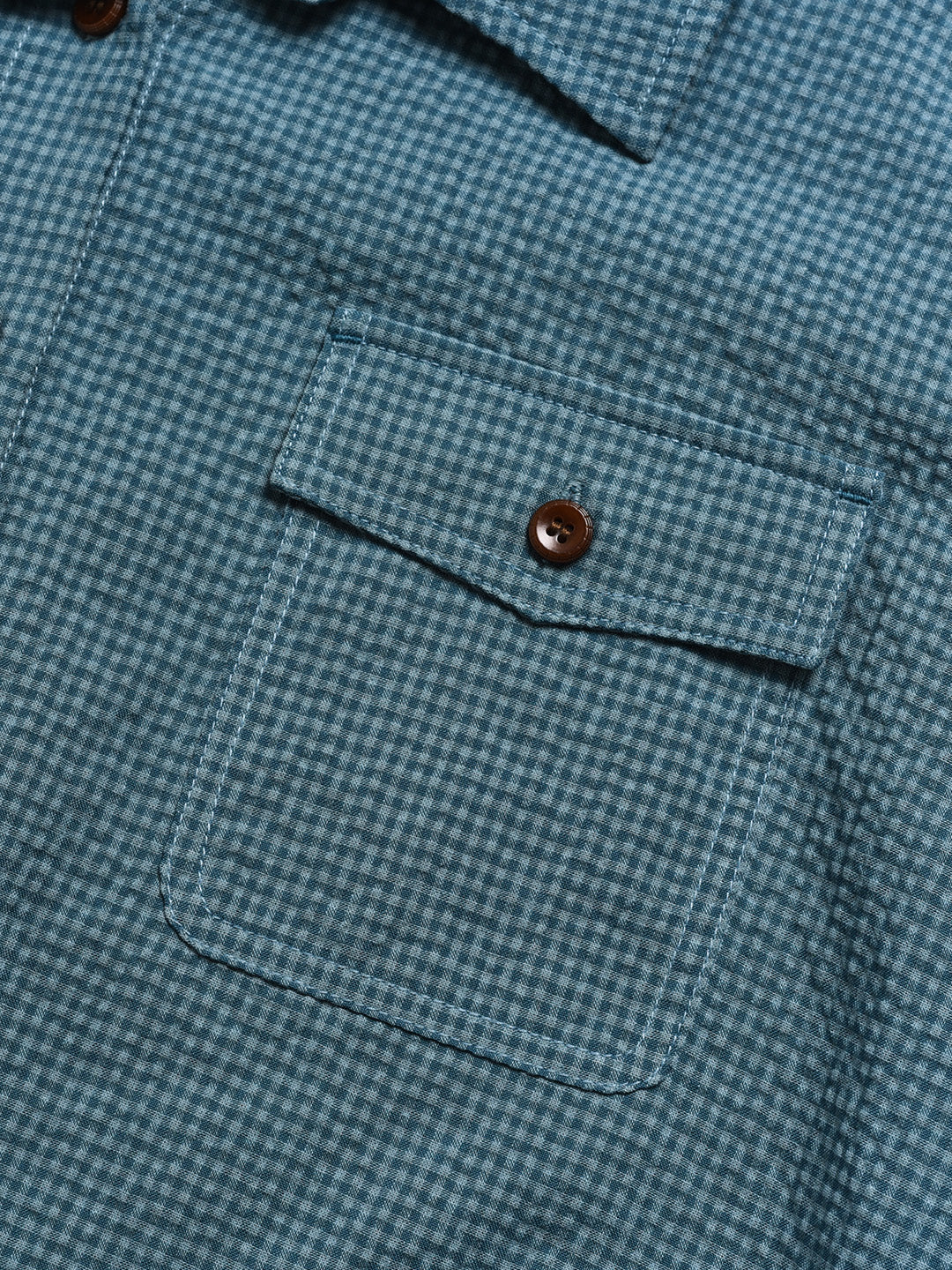 Amari Lapel Plaid 100% Cotton Shirt