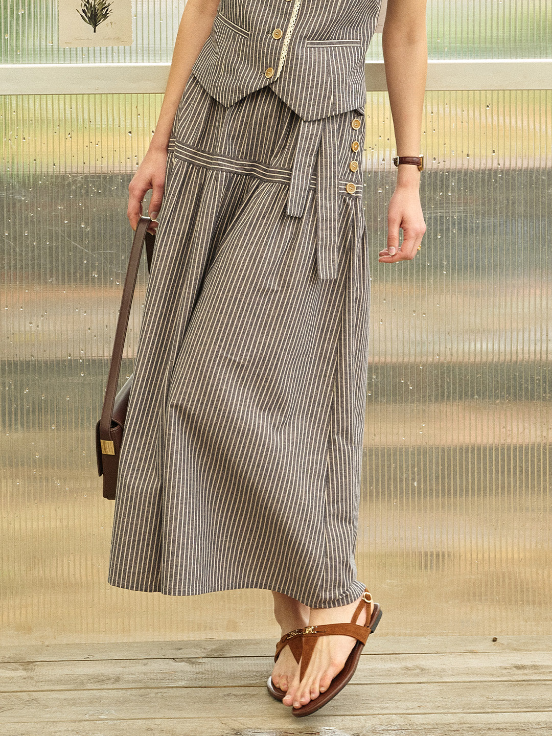 Whitney Striped Maxi Skirt