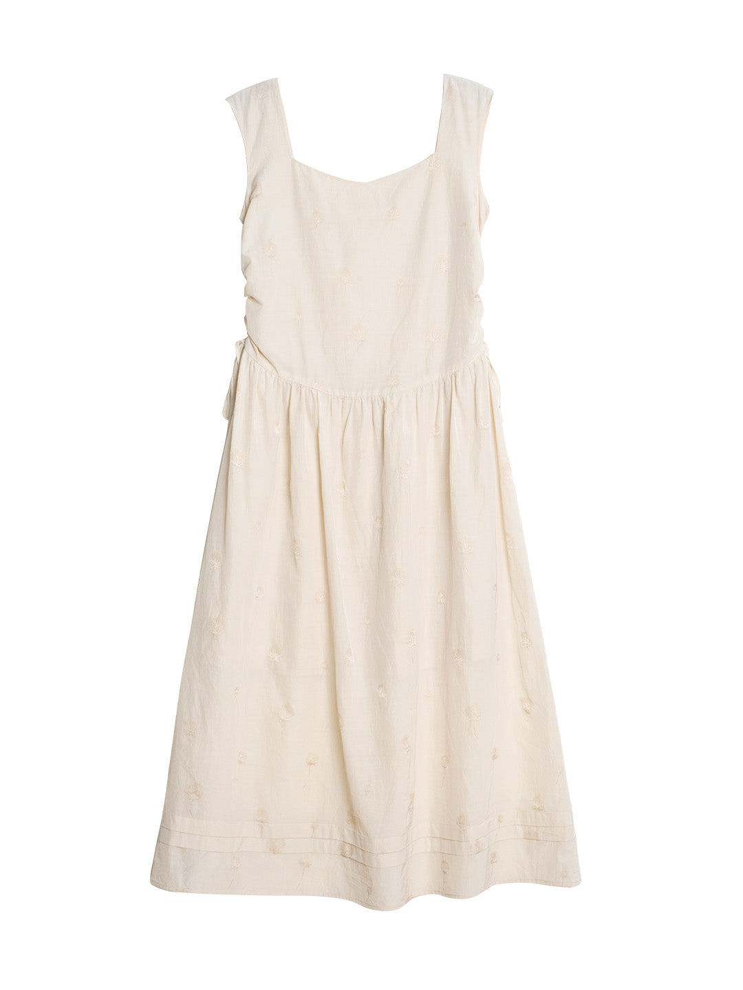 Marianna French Square Neck Embroidered Tank Dress