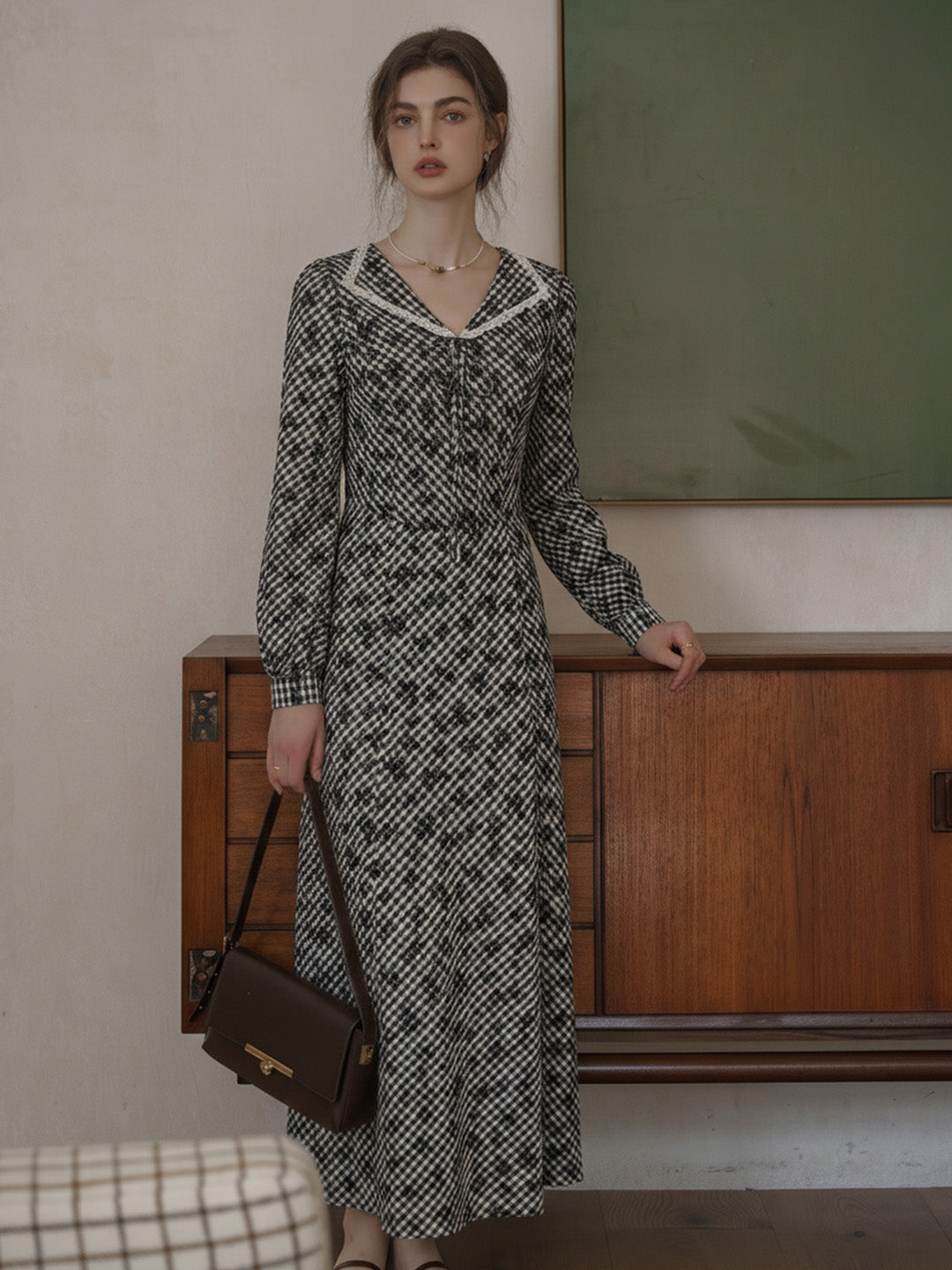 Allison Simple Plaid Loose Dress