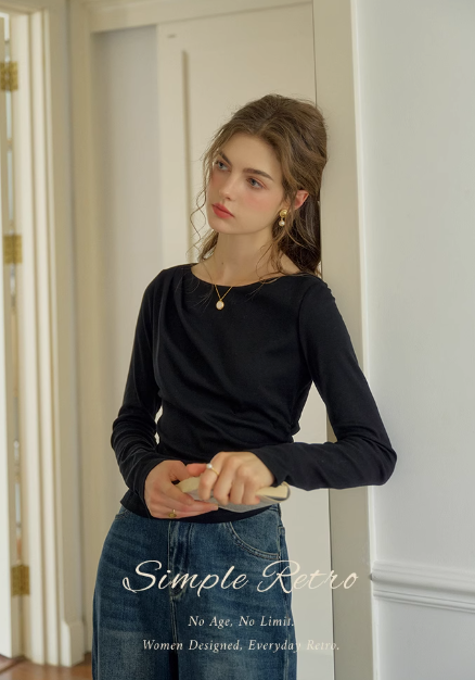 Belen Classic Design Pleated Knitted Fit Sweatshirt