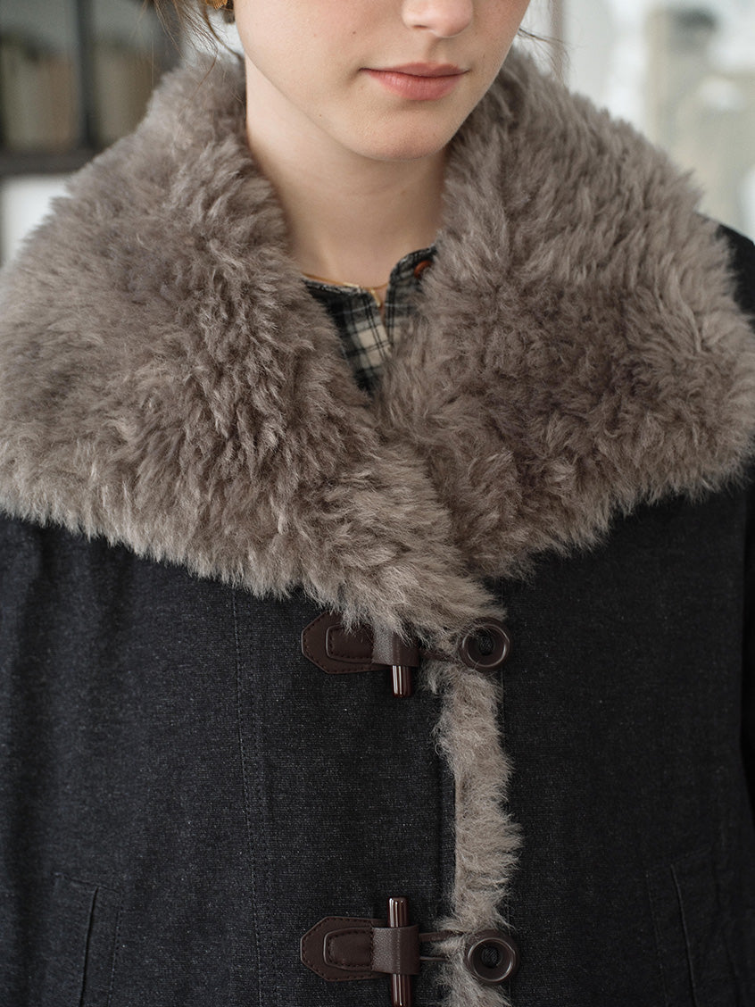 Roisin Toggle-Front Faux-Fur Padded Jacket