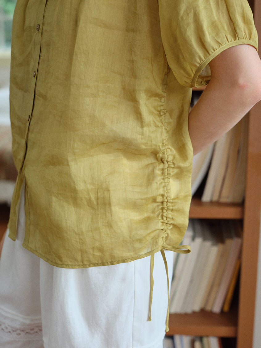 Serena Round Neck 100%Ramie Blouse