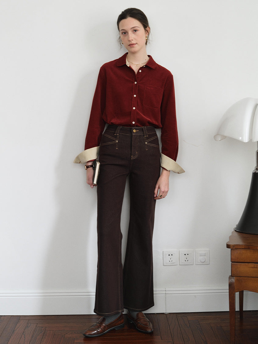 Annora High-Waist Flared Jeans