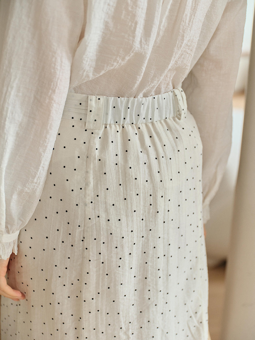 Bianca Dot Double-layered Midi Skirt