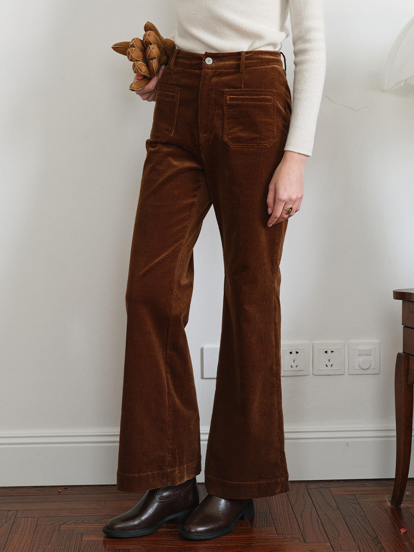 Maja Flap-Pocket Velveteen Pants
