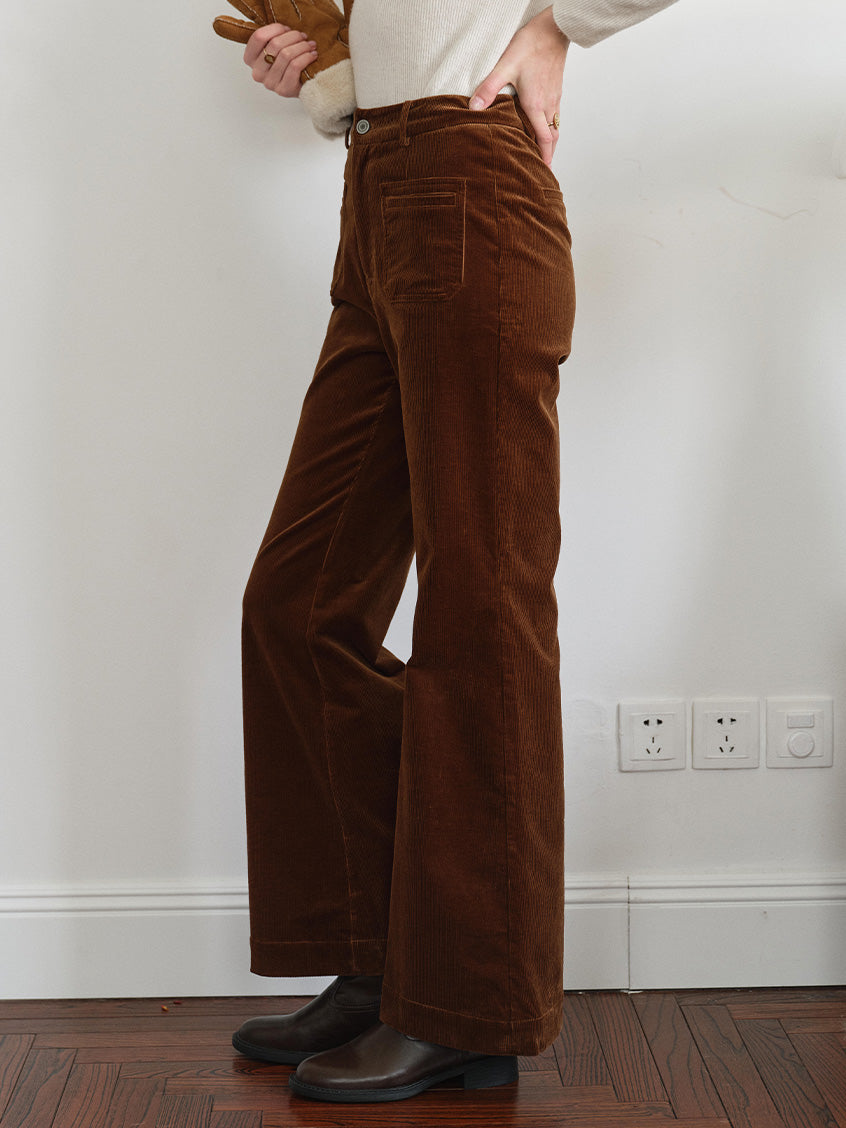 Maja Flap-Pocket Velveteen Pants