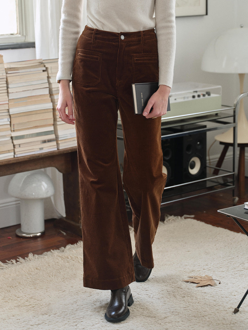 Maja Flap-Pocket Velveteen Pants