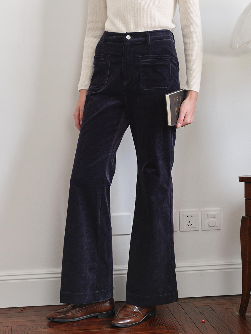Maja Flap-Pocket Velveteen Pants