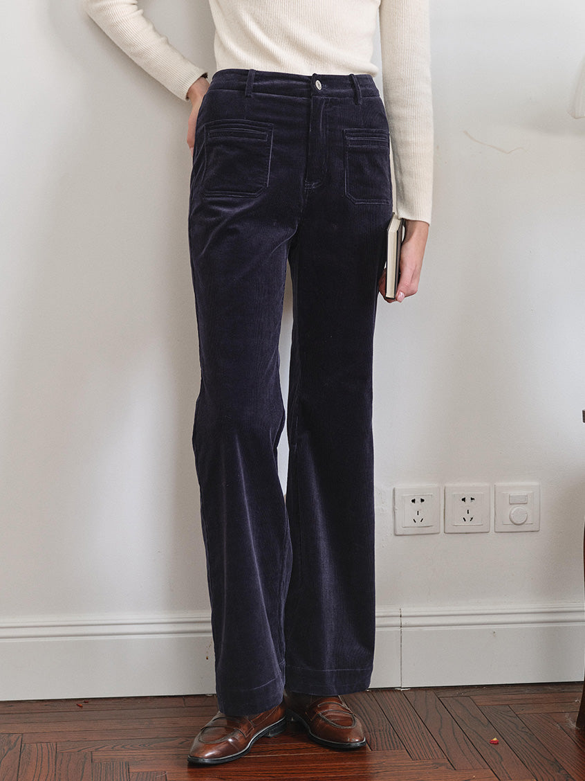 Maja Flap-Pocket Velveteen Pants