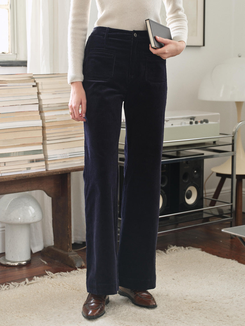 Maja Flap-Pocket Velveteen Pants