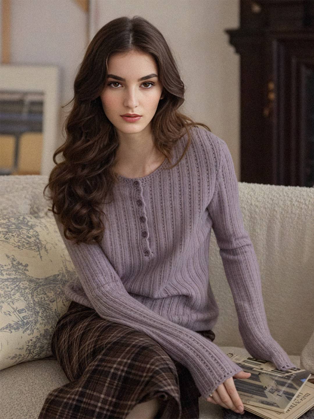Gia Round Neck Knitted Sweater