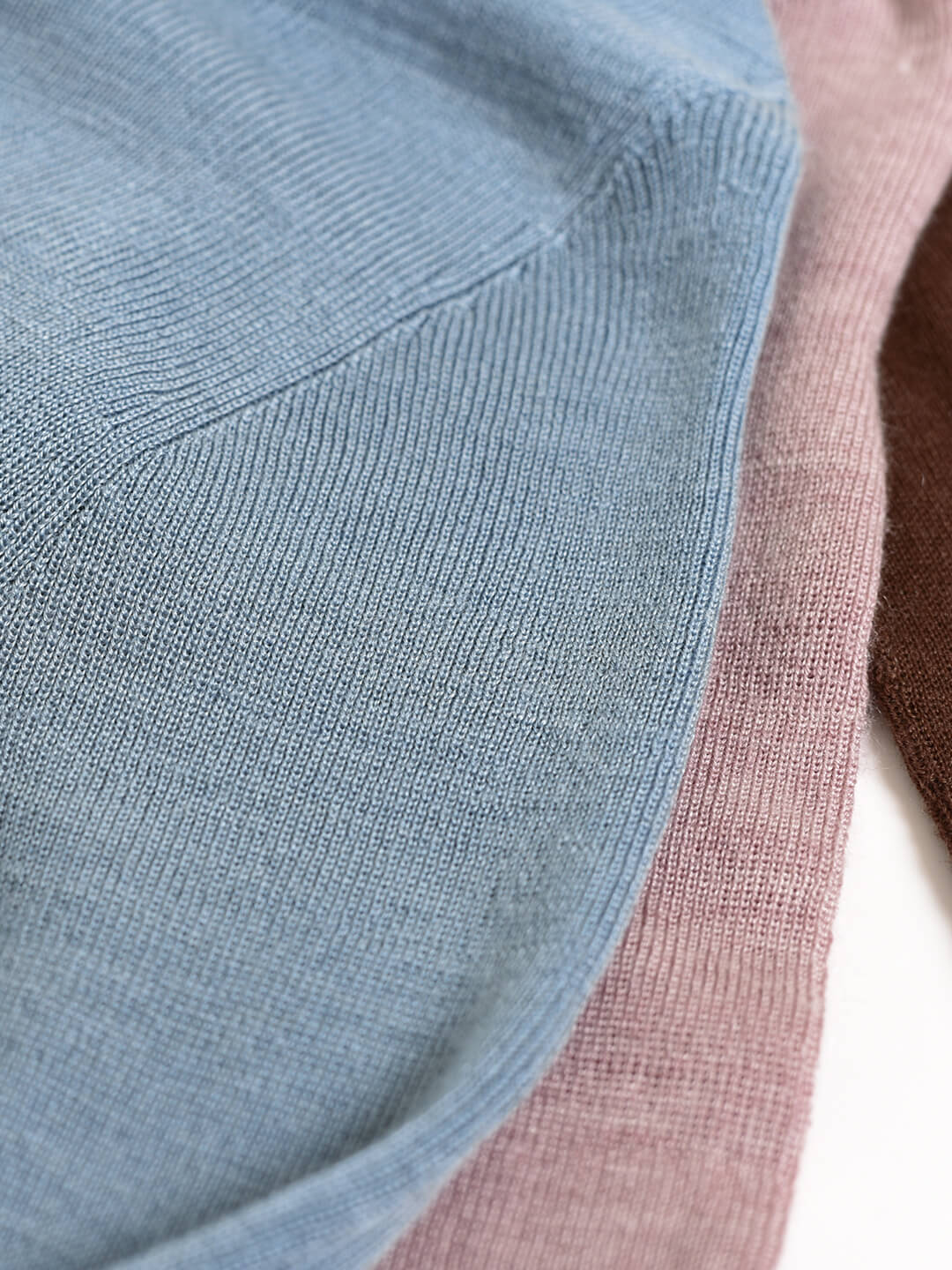 Amber Seam-Free Brown Turtleneck Knitted Top