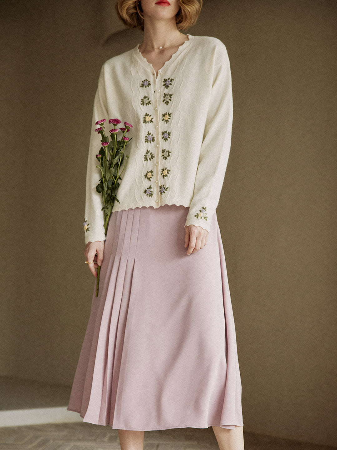 Hana Chiffon Skirt/Simple Retro/11164