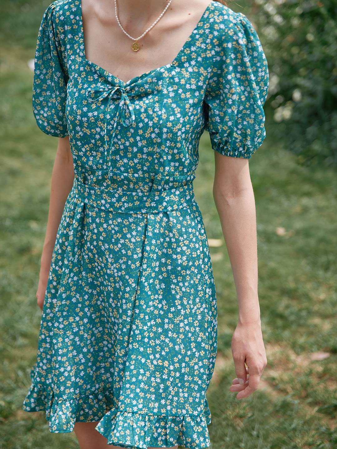 【Final Sale】Juli Floral Mini Tea Dress