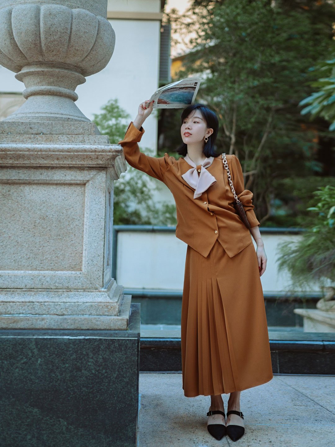 Hana Chiffon Skirt/Simple Retro/11164