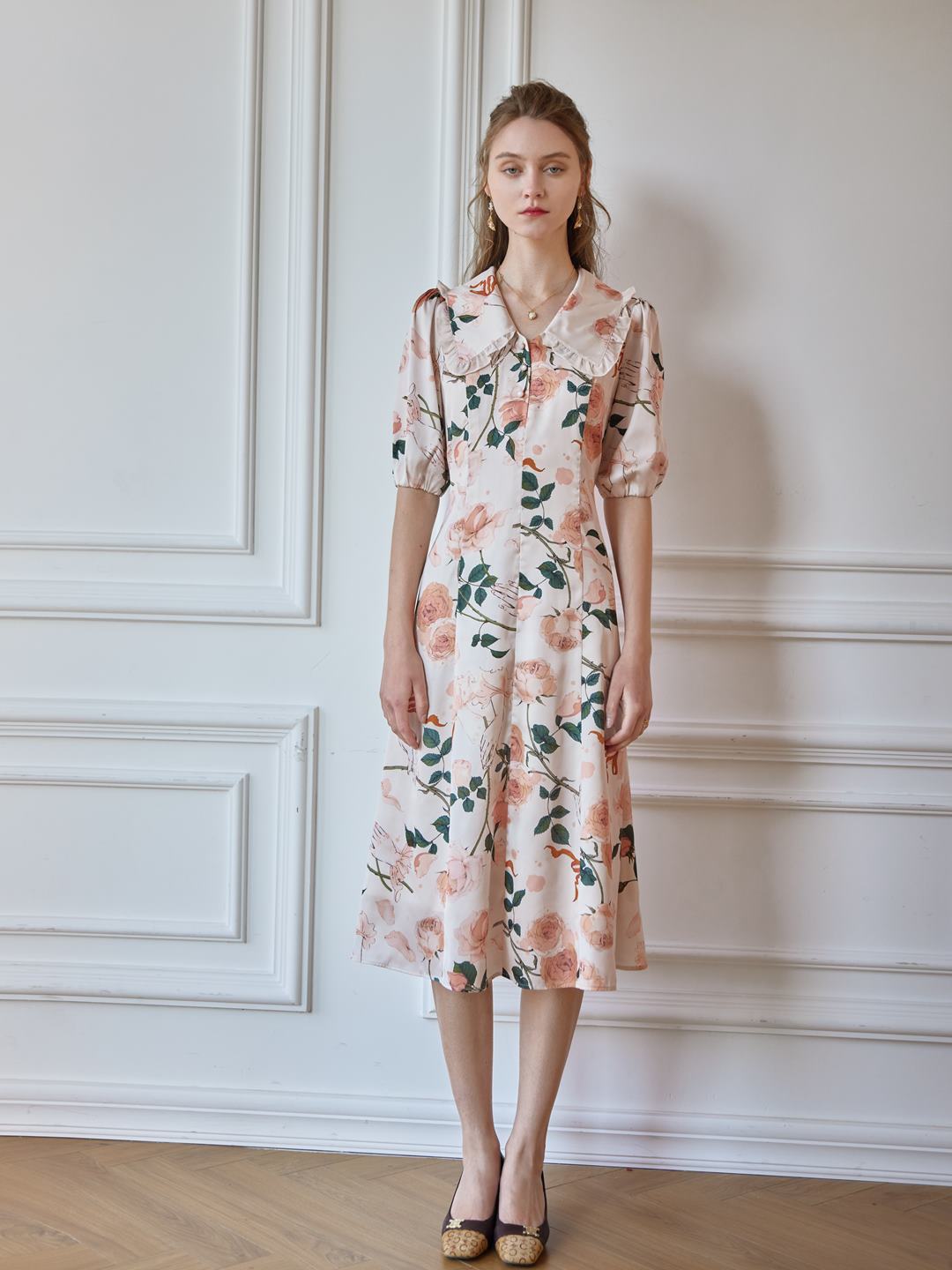 Julie Printed Maxi Dress/Simple Retro/11197
