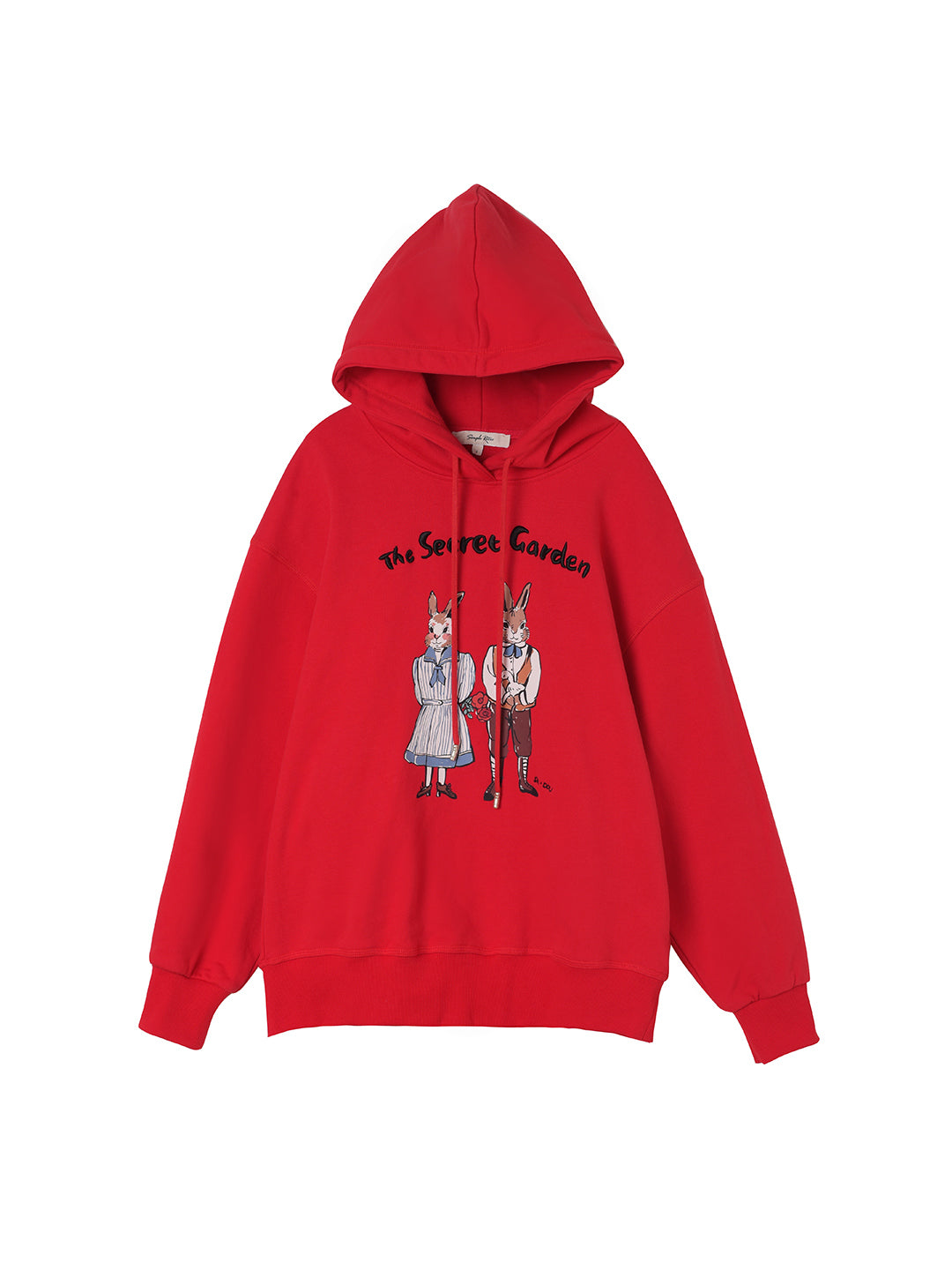 【Final Sale】Rabbit Embroidered 100% Cotton Hoodie