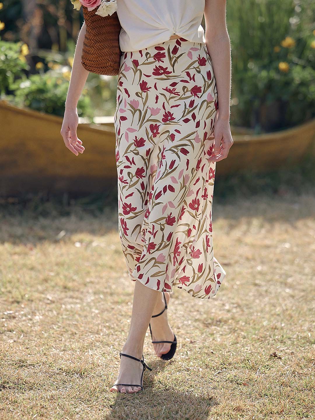 Yara Romantic Tulip Print Skirt