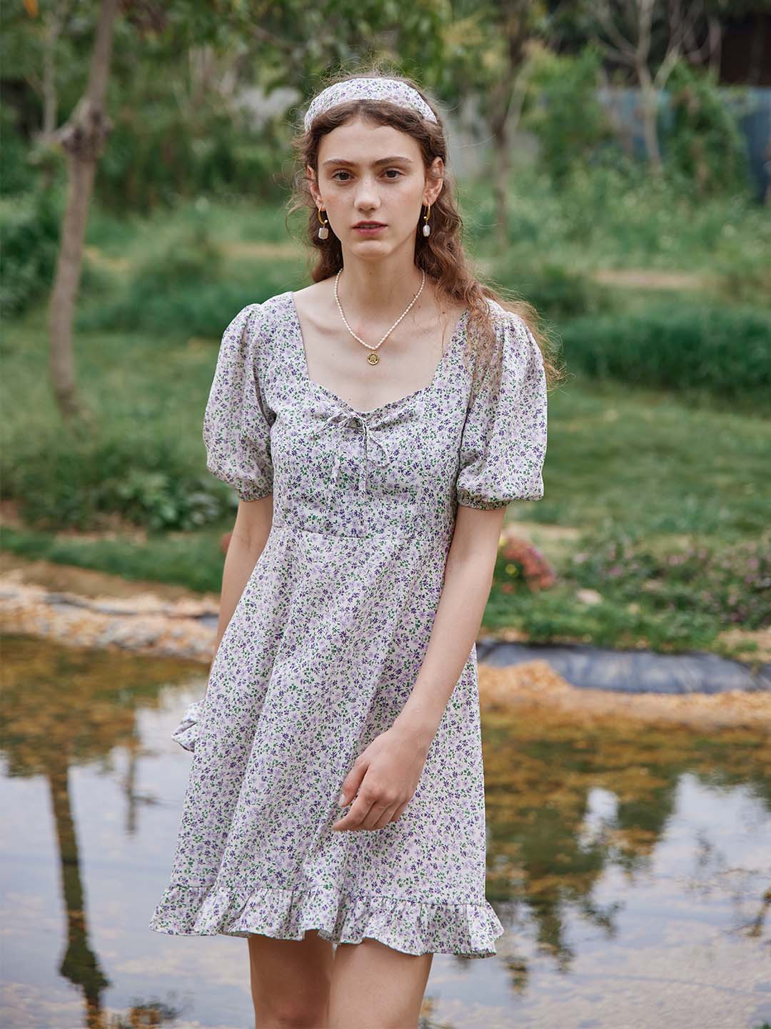 【Final Sale】Juli Floral Mini Tea Dress