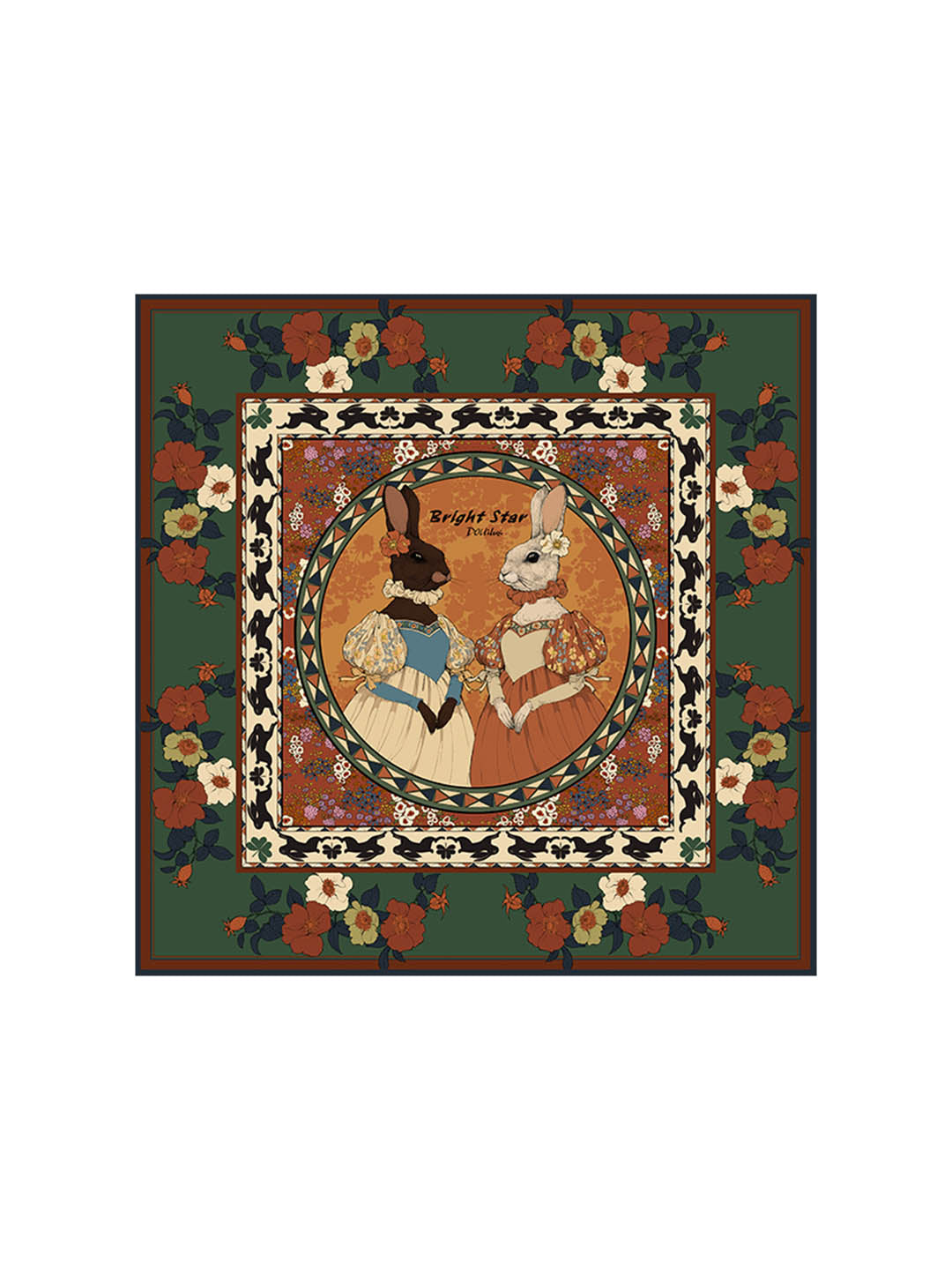 Chowxiaodou 16 Momme Large Square Slik Twill Scarf 110*110