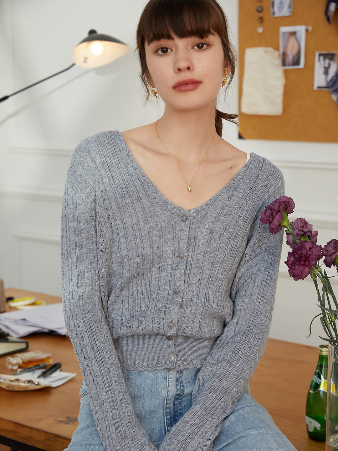 【Final Sale】Emma Cable Knit Cardigan
