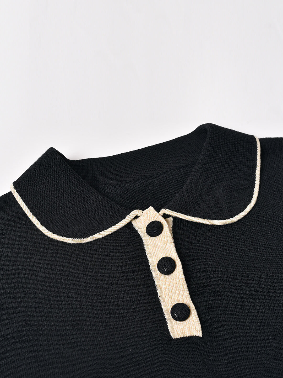 【Final Sale】Alyssa Half Sleeve Knitted Polo Shirt