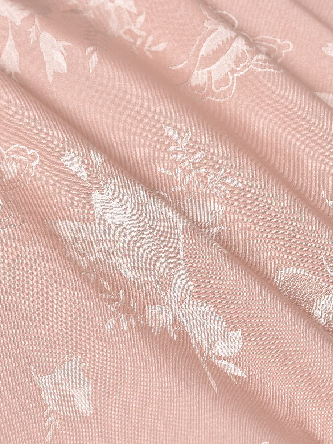 Kora Retro Floral Jacquard Pink Tea Length Dress/SIMPLE RETRO