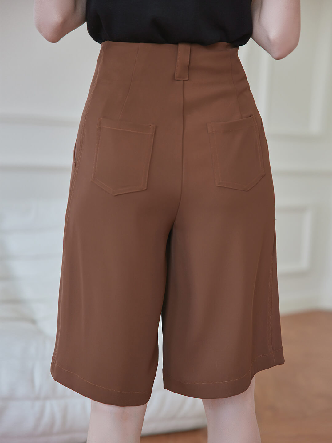 Novah Brown Straight Shorts/Simple Retro/11336