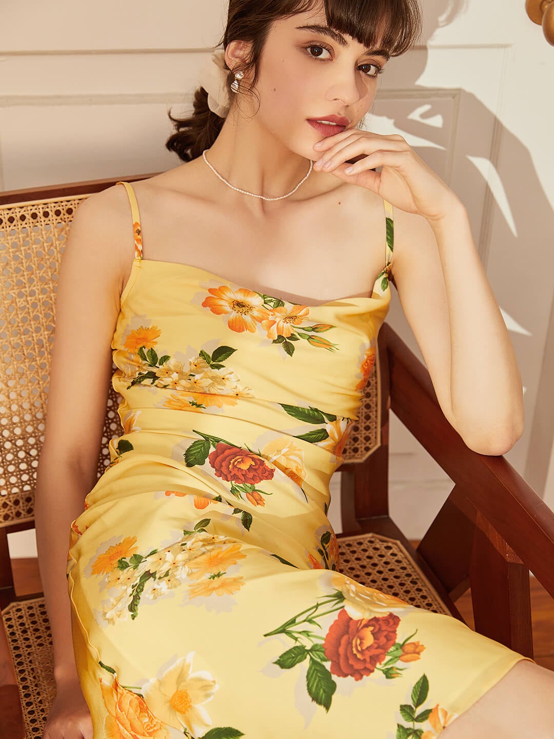 【Final Sale】Amira French Satin Slip Dress