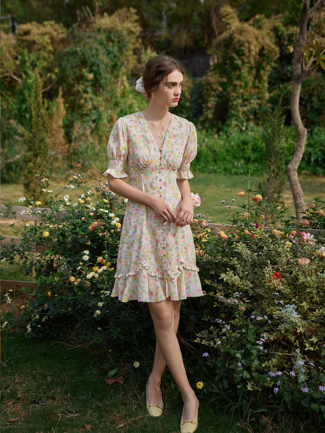 【Final Sale】Kora Floral Printed Midi Dress