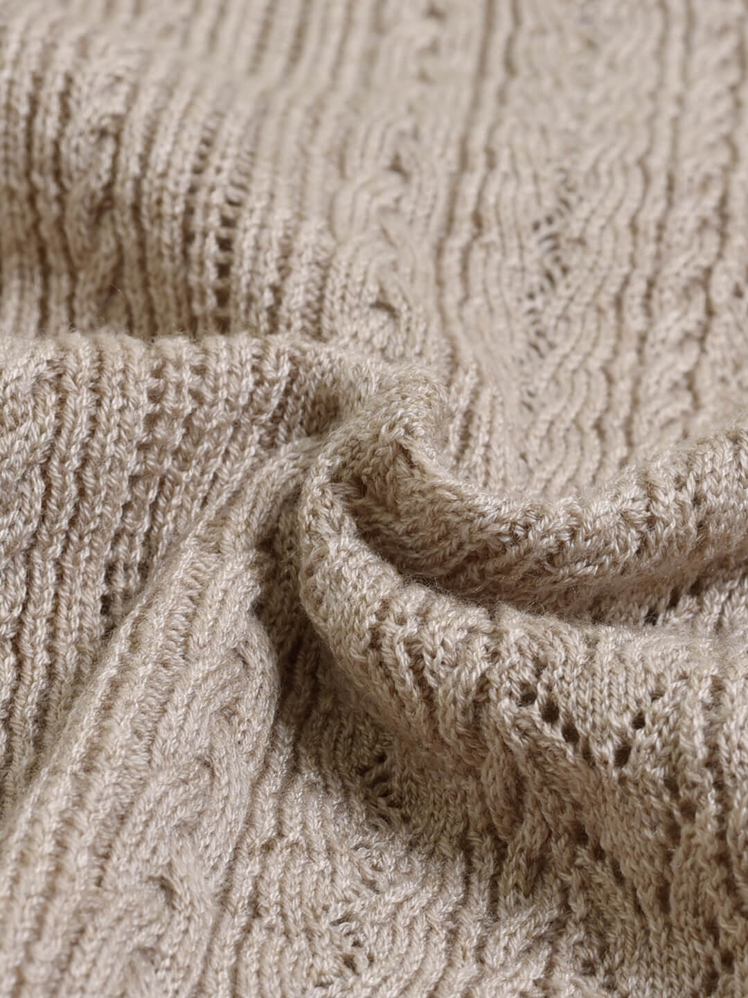 Emma Cable Camel Knit Cardigan/SIMPLERETRO