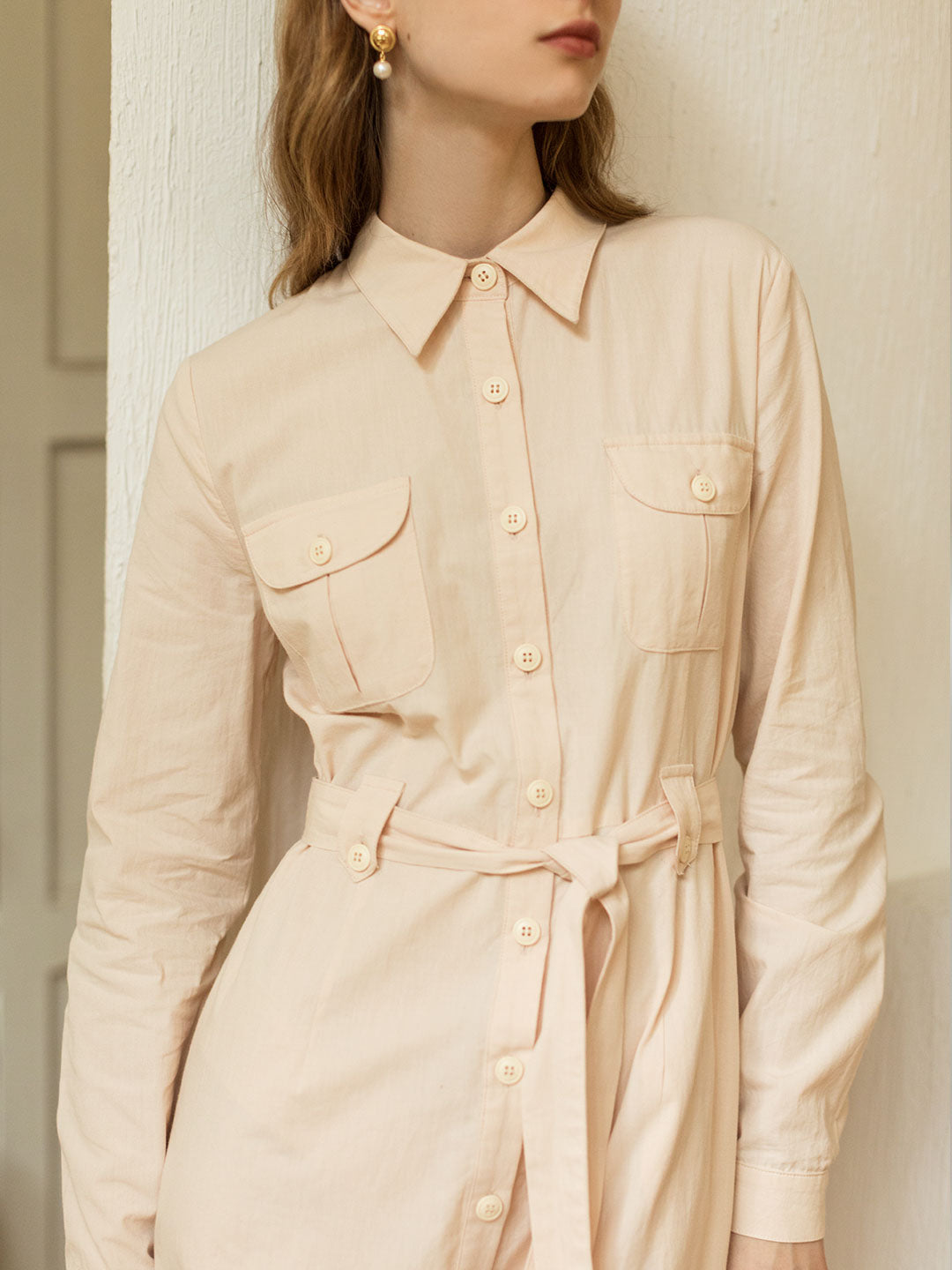 beige maxi shirt dress Women's Just Right Moments Beige Sleeveless Belted Maxi Shirt Dress | Size: L