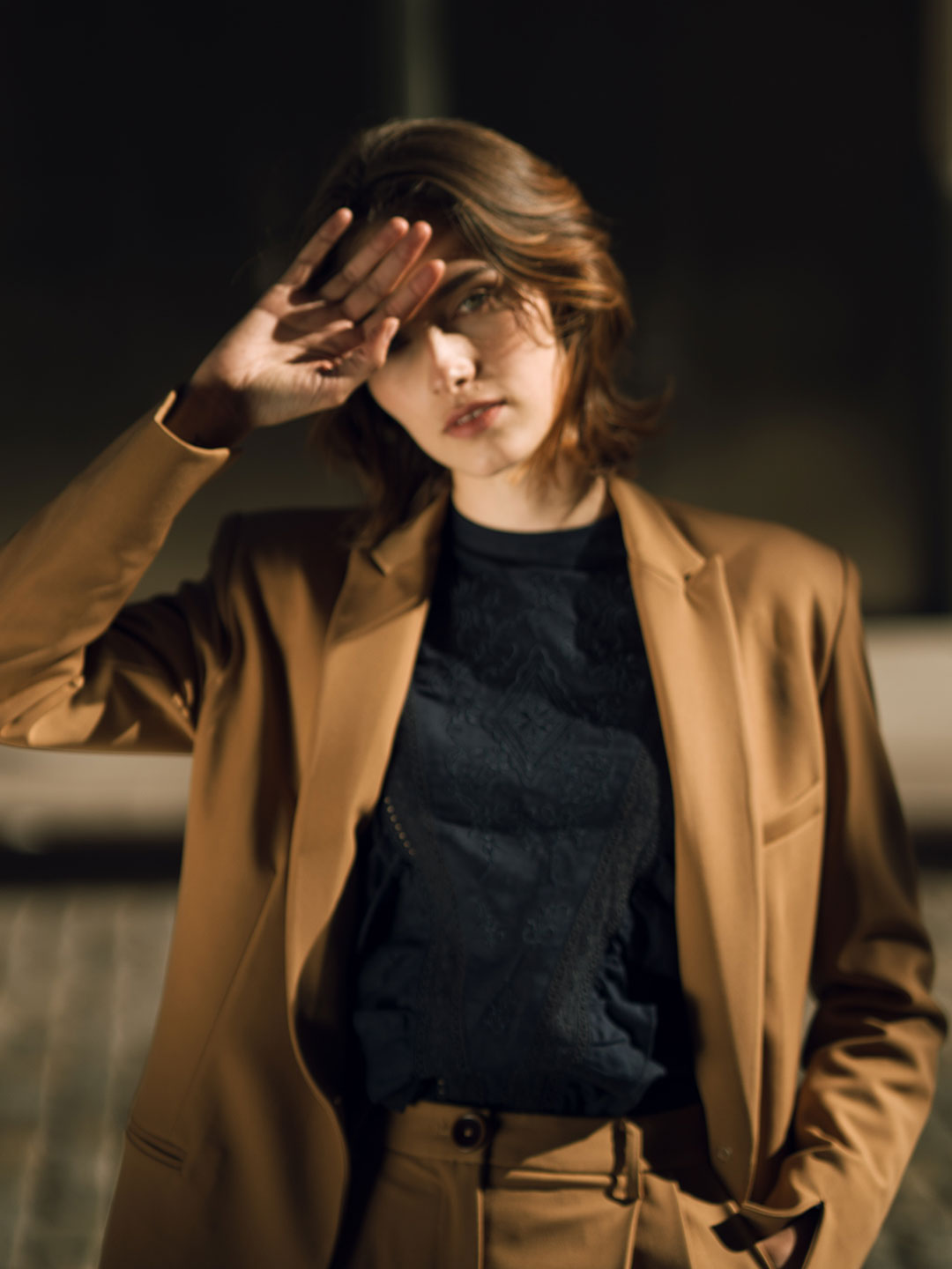Alondra Peak Lapel Jacket/SIMPLE RETRO/55006