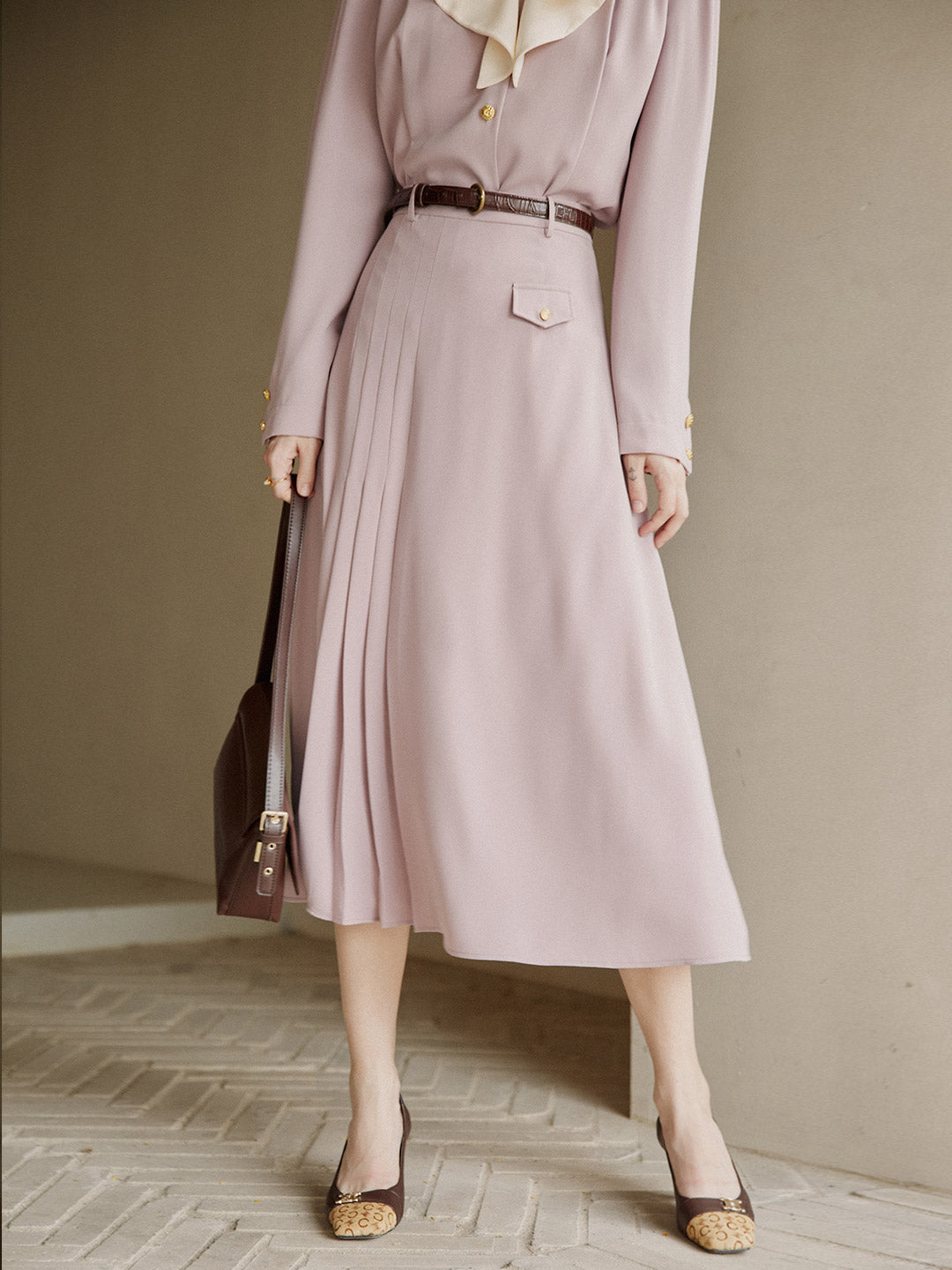 Hana Chiffon Skirt/Simple Retro/11164