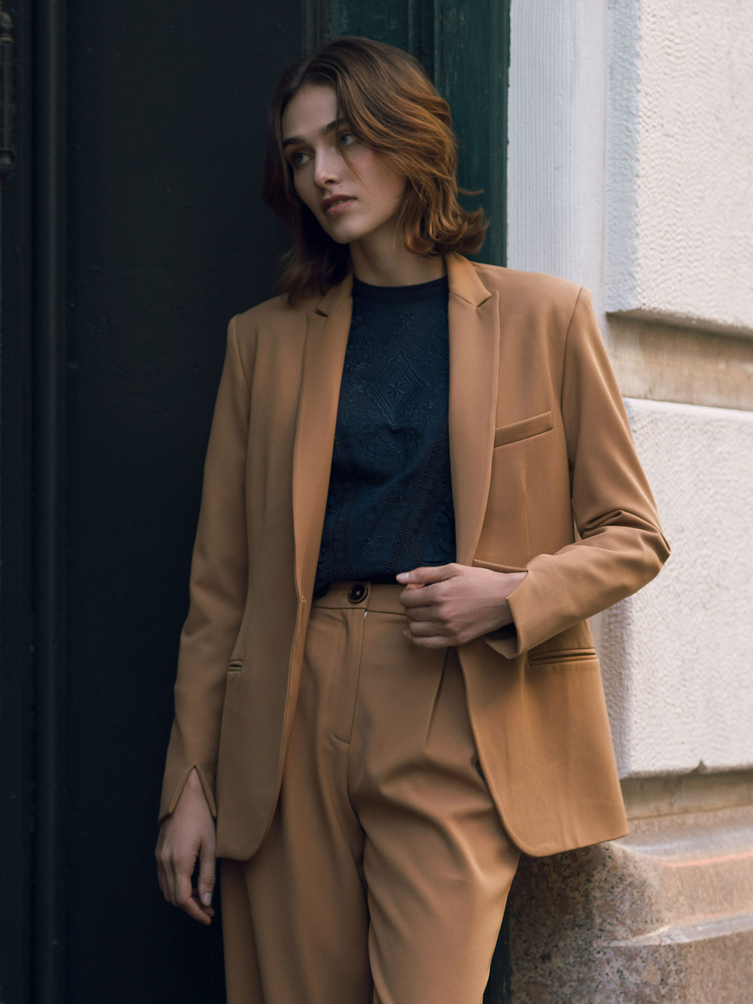 Alondra Peak Lapel Jacket/SIMPLE RETRO/55006