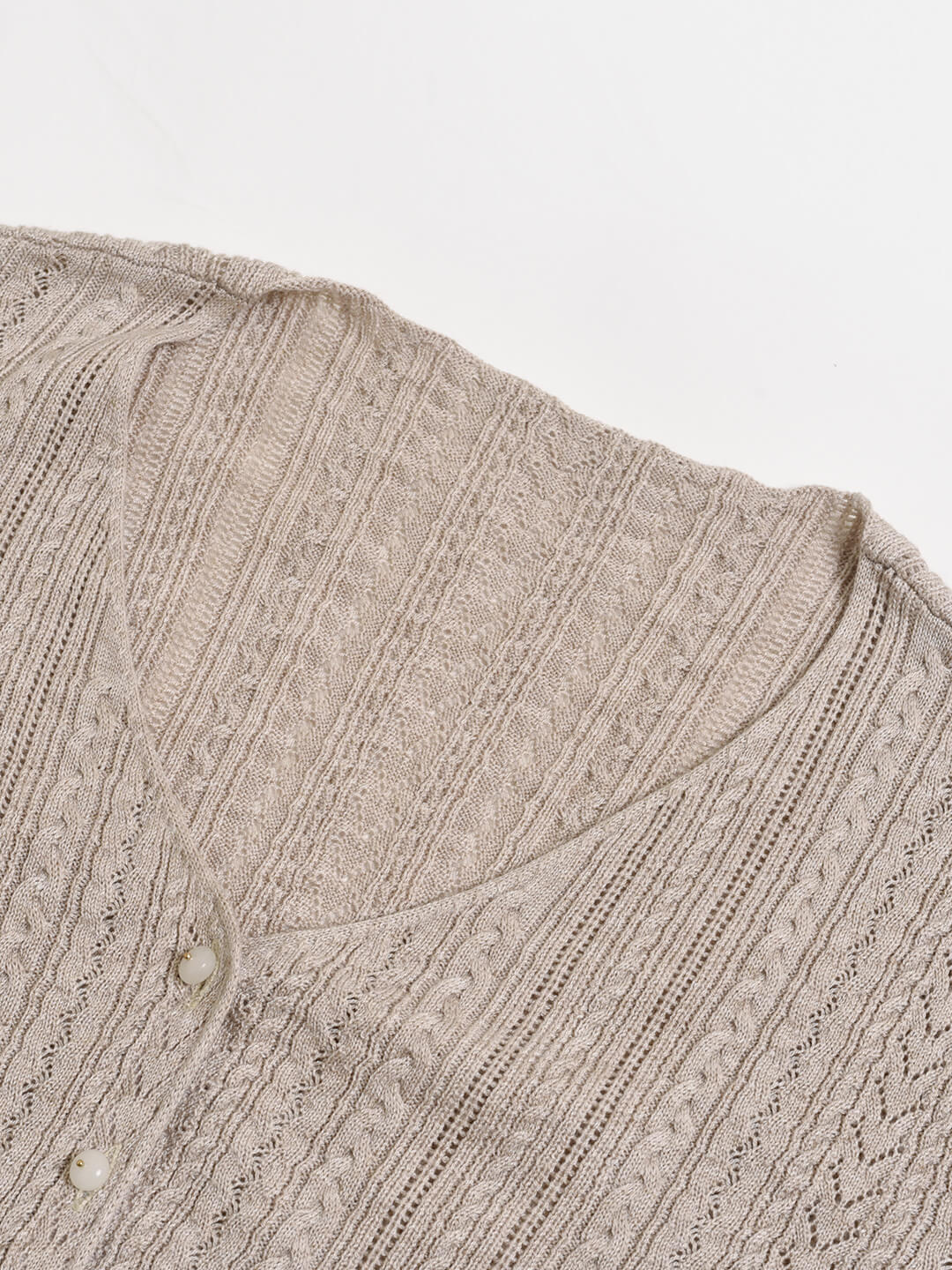 Emma Cable Camel Knit Cardigan