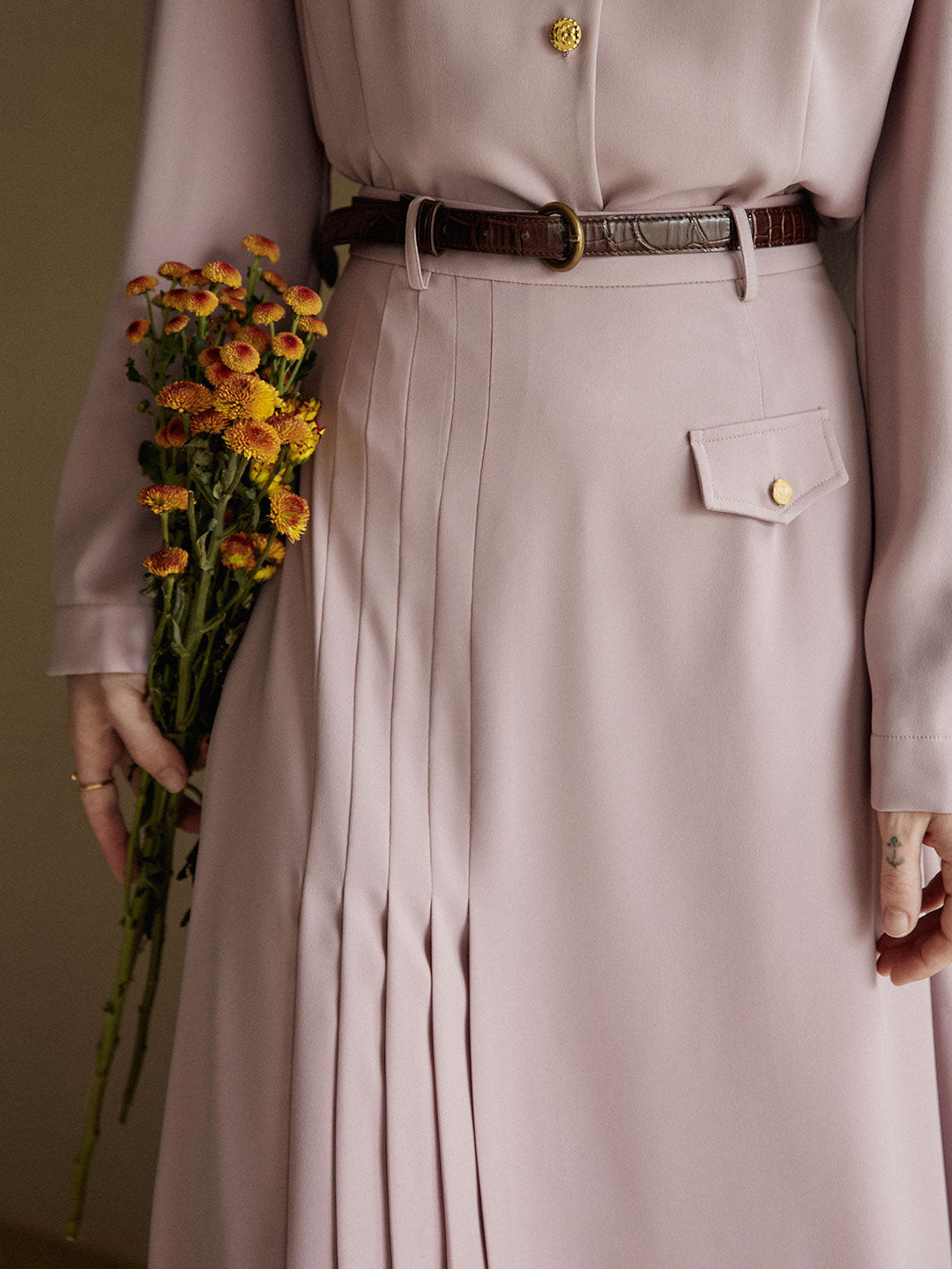 Hana Chiffon Skirt/Simple Retro/11164
