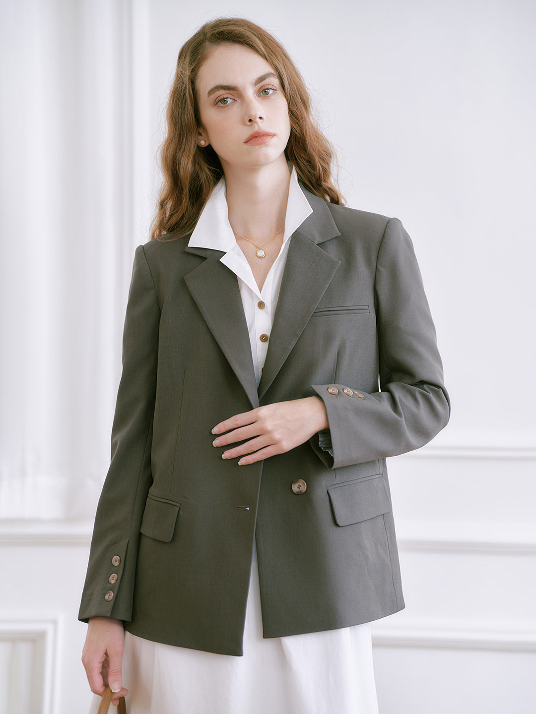 【Final Sale】Yvonne Notched Collar Single Breasted Casual Blazer