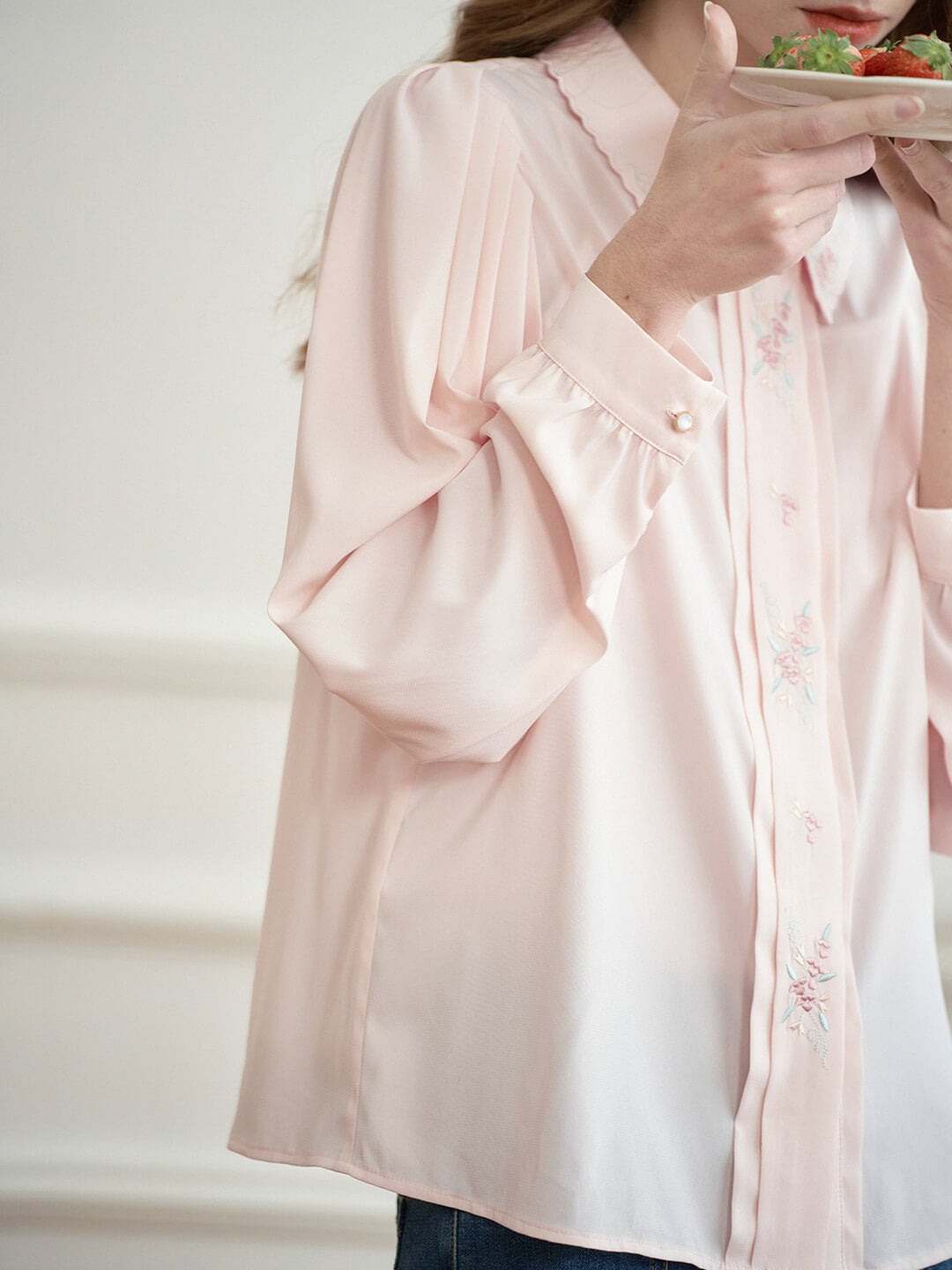 【Final Sale】Lexi Vintage Embroidered Blouse