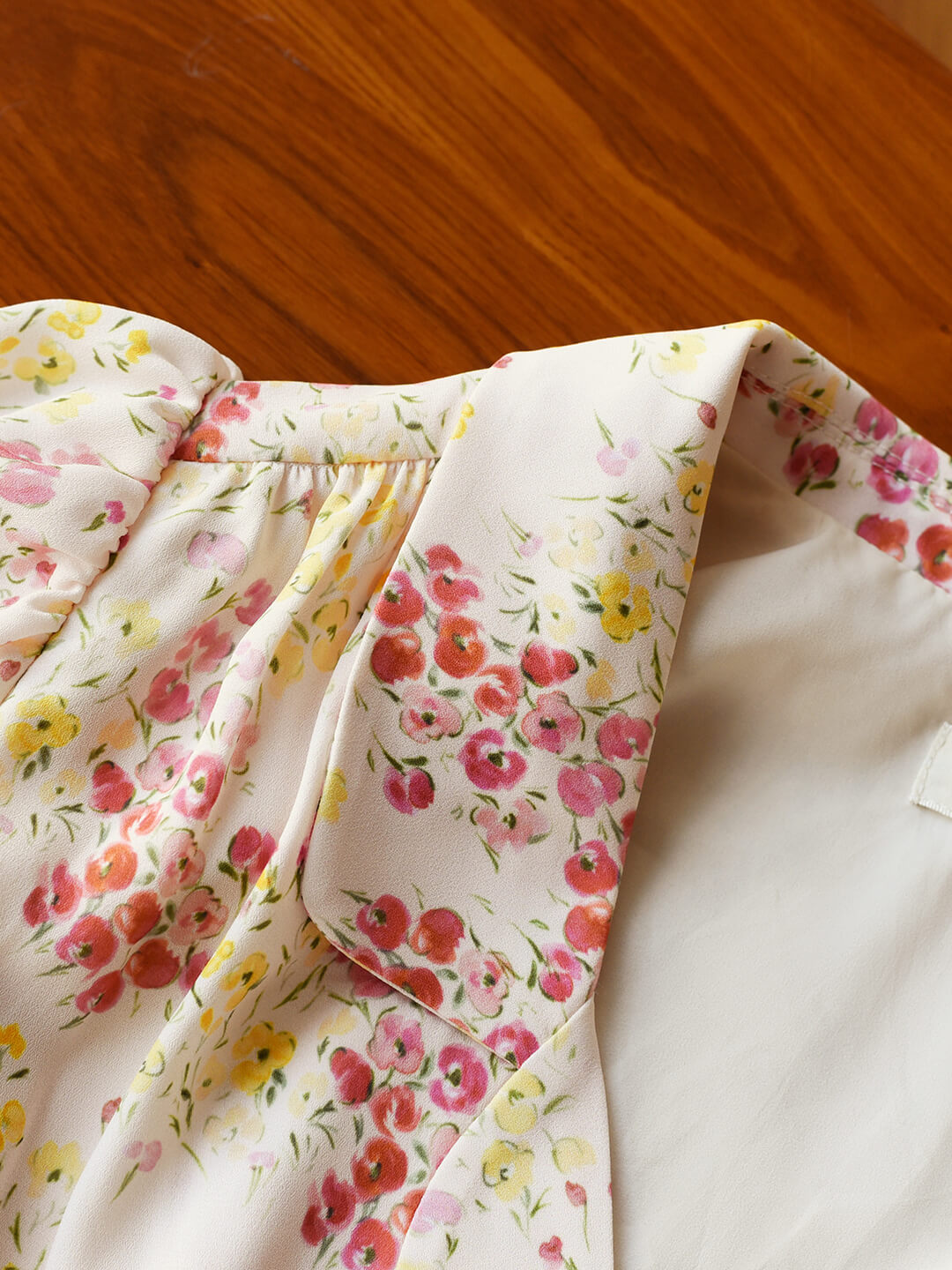 Makenna French Small Lapel Floral Dress