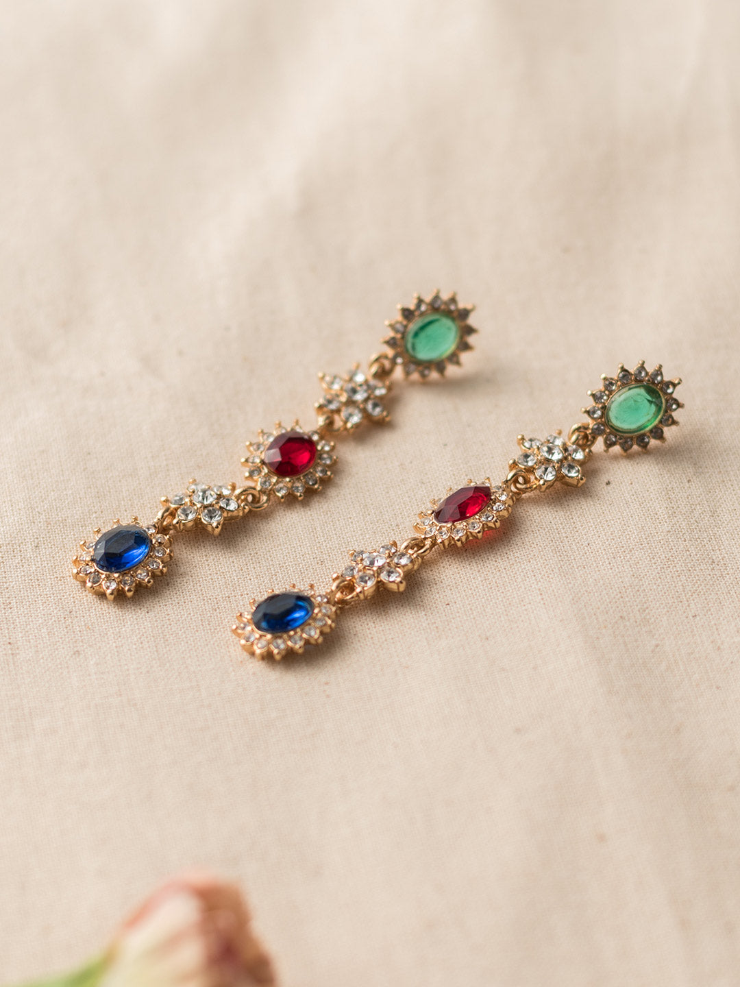 Colored Glaze Vintage Earrings/Simple Retro/10021