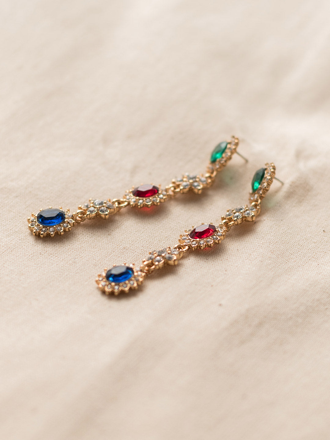 Colored Glaze Vintage Earrings/Simple Retro/10021